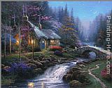 Thomas Kinkade Twilight Cottage painting